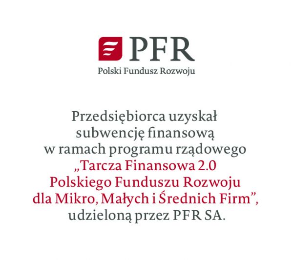 Informacja o uzyskaniu Subwencji Finansowej z Polskiego Funduszu Rozwoju w związku z epidemią koronawirusa
